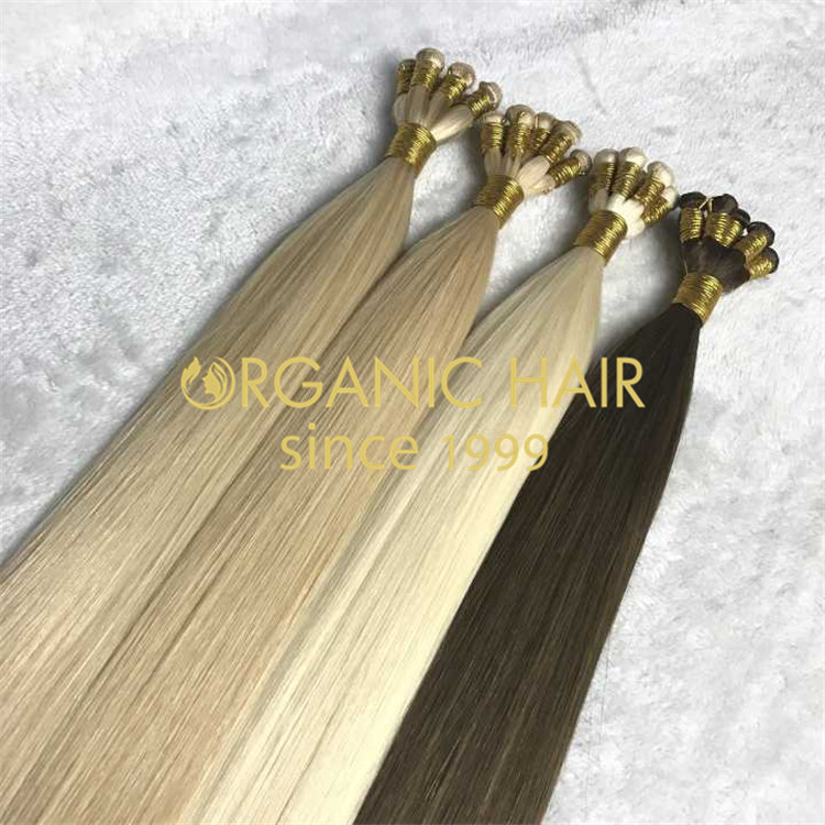 Customized hair--hand tied hair extensions H119